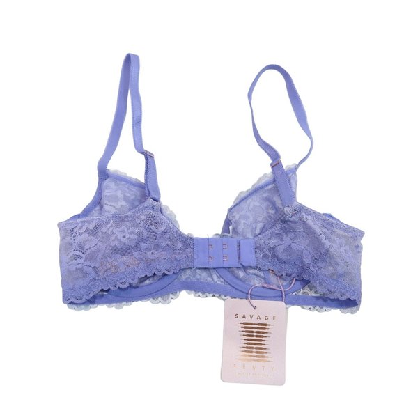 SAVAGE X FENTY Size 32C Purple Ombre Sheer Lace Underwire Bra NWT - Picture 3 of 4